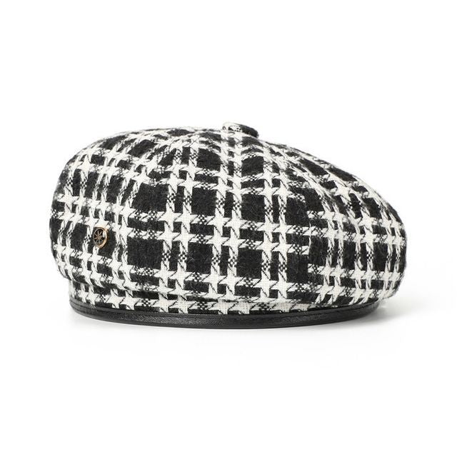 Plaid Beret Hat