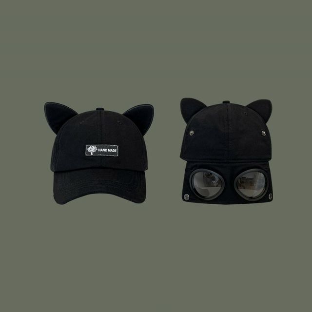 Cat Aviator Goggles Ear Cap Baseball with