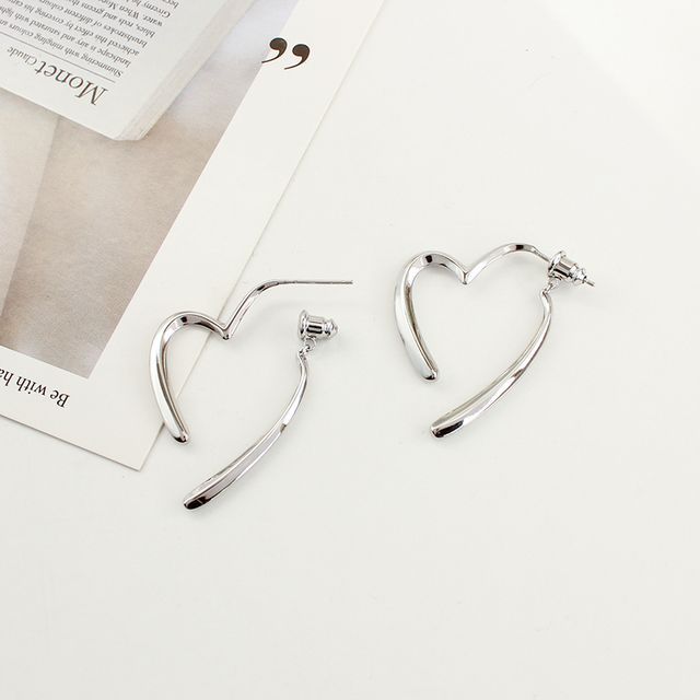 Earring Heart Alloy Cuff