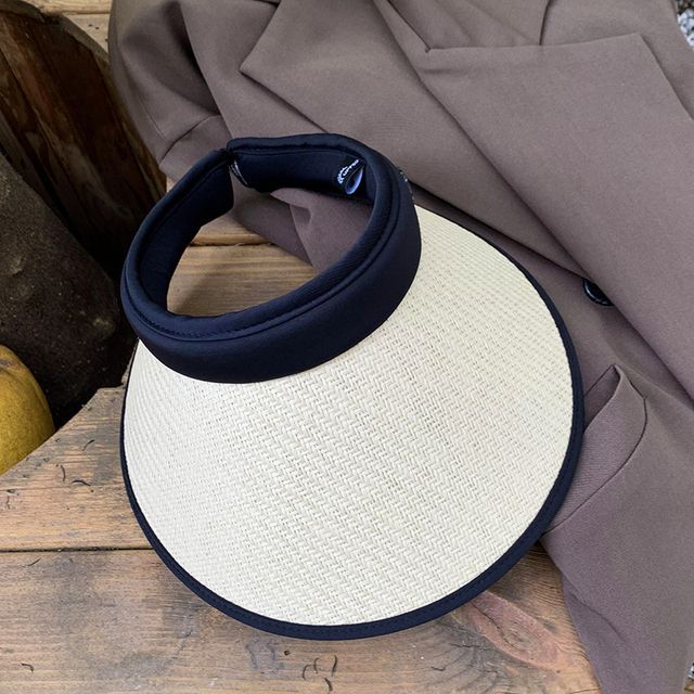 Straw Trim Visor Sun Contrast