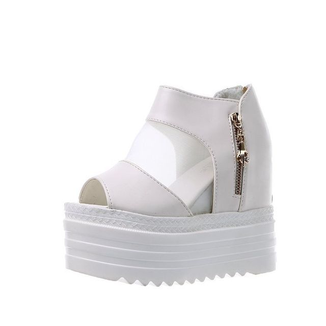 Platform Sandals Sheer Wedge