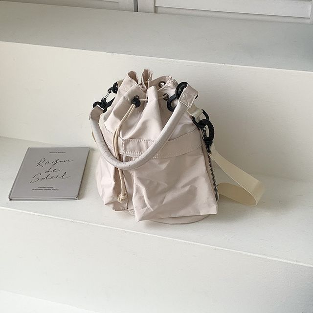 Drawstring Nylon Bag Multi-Pocket Bucket