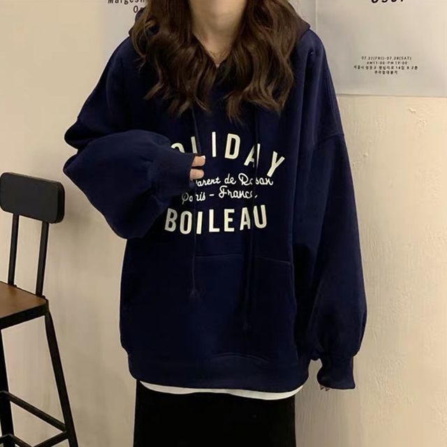 Oversized Lettering Hoodie