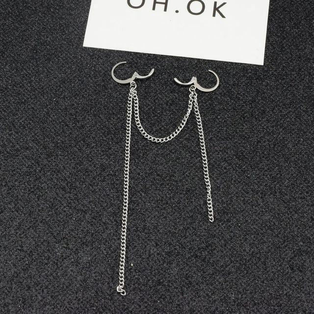 Chain Drop Earring / Clip-On Earring