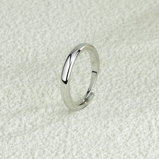 Couple Matching Polished Alloy Open Ring (Various Designs)