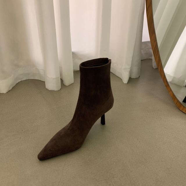 Pointy High Heel Short Boots