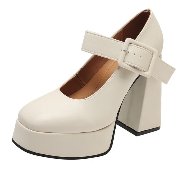 Mary Pumps Heel Jane High