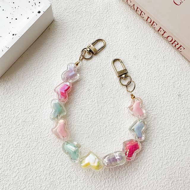 Phone Bead Pearl Strap Faux / Heart
