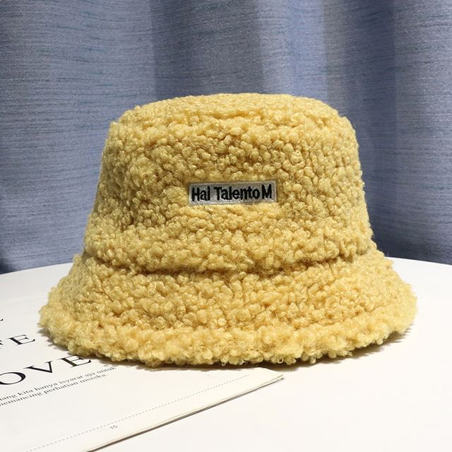 Fleece Lettering Bucket Hat