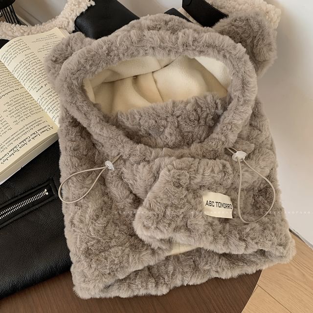 Ear Bear Chenille Balaclava