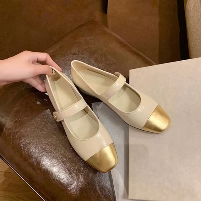 Cap-Toe Mary Jane Shoes