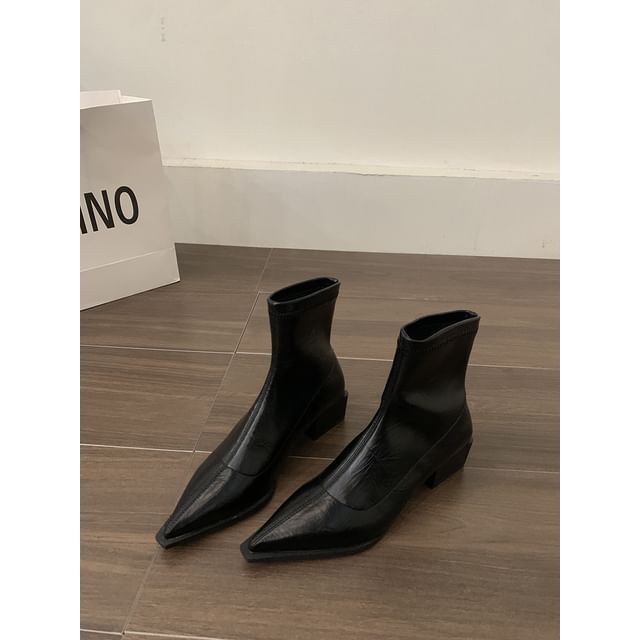 Chunky Short Boots Heel