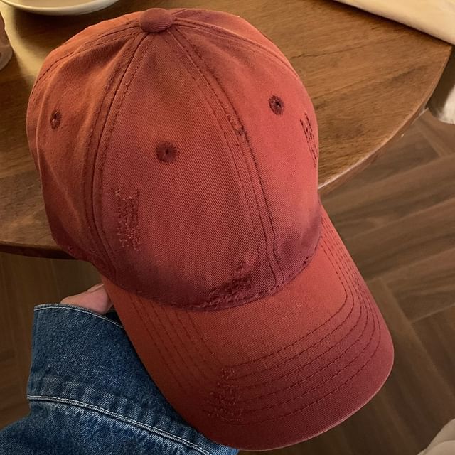 Baseball Distressed Plain Cap