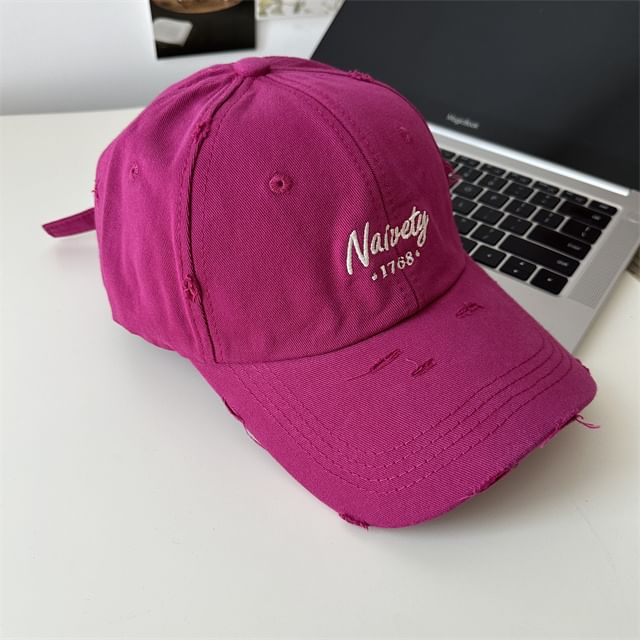 Embroidered Lettering Baseball Cap