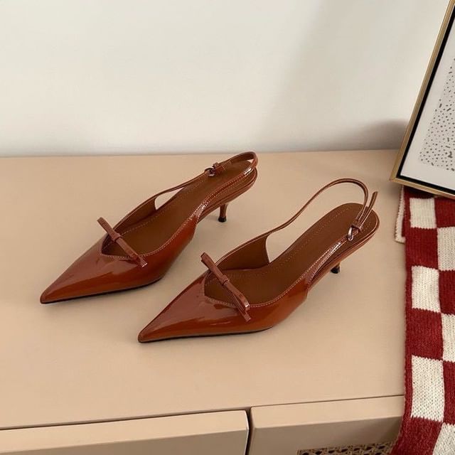 Sandals Pointy Bow Slingback