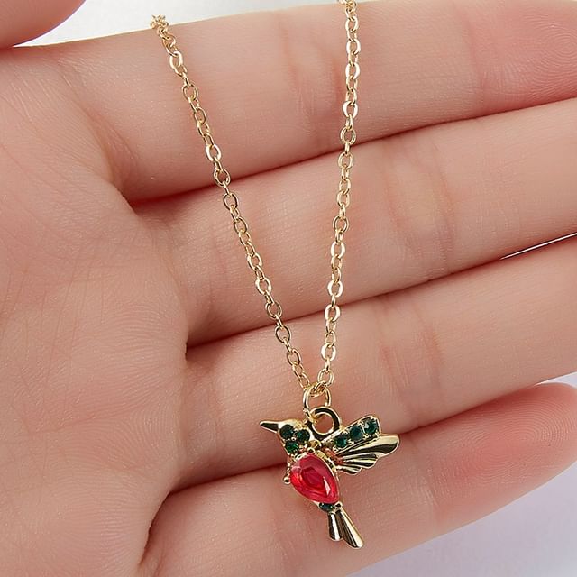 Bird Rhinestone Necklace