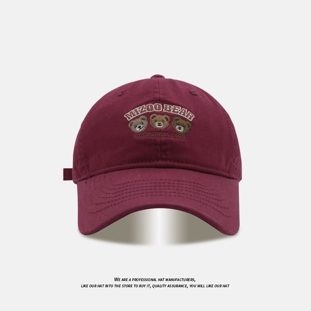 Baseball Bear Cap Embroidered