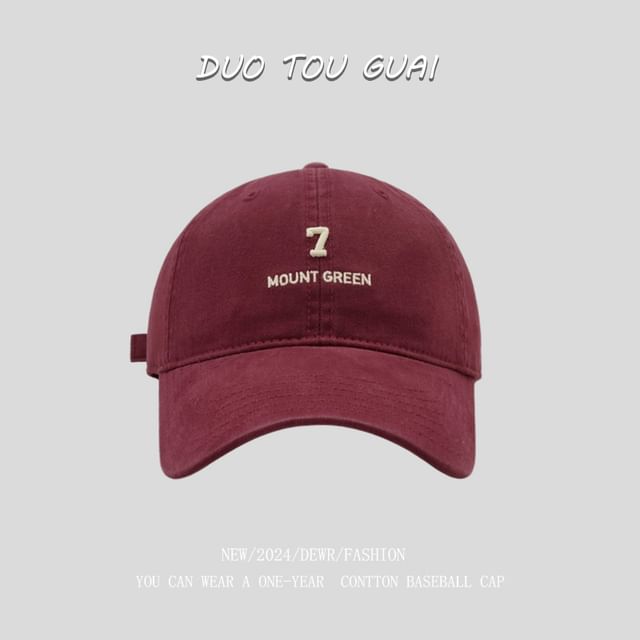 Number Cap Baseball Embroidered