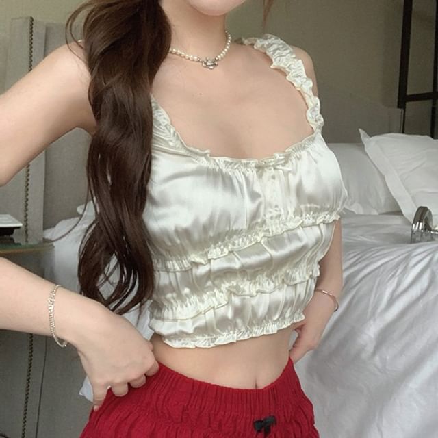 Square / Hot Tank Pants Top Neck Crop