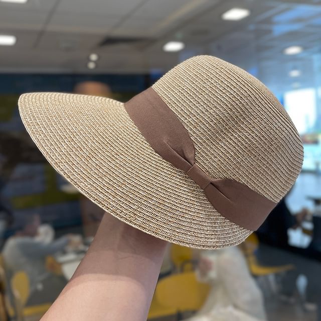 Sun Hat Straw Bow