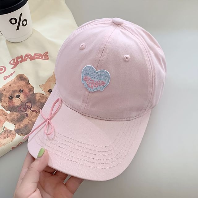 Baseball Embroidered Heart Cap