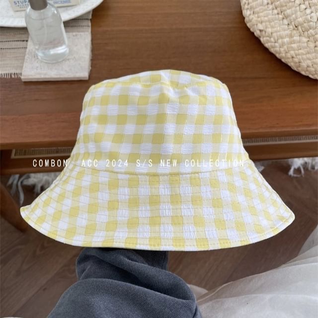 Bucket Hat Plaid Reversible