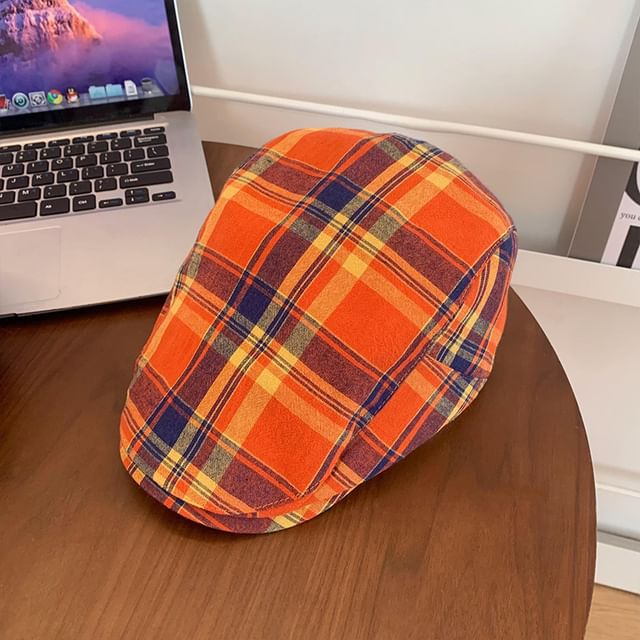 Plaid Flat Cap