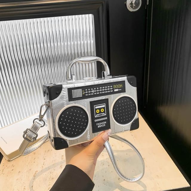 Crossbody Handle Box Top Radio Bag