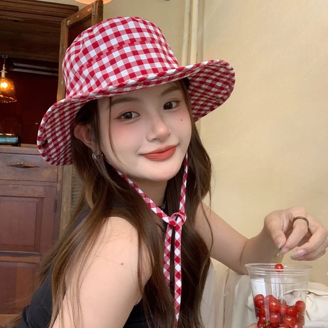 Hat Plaid Bucket