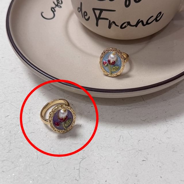 Ring Signet Beaded