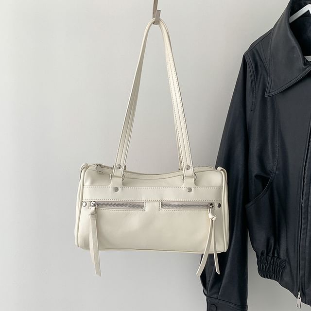 Bag Leather Faux Tote Plain