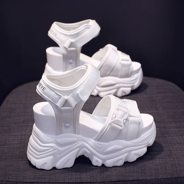 Wedge Sandals Buckled Platform
