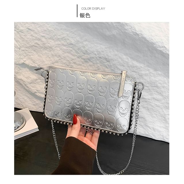 Skull Strap Crossbody Patterned Bag Chain