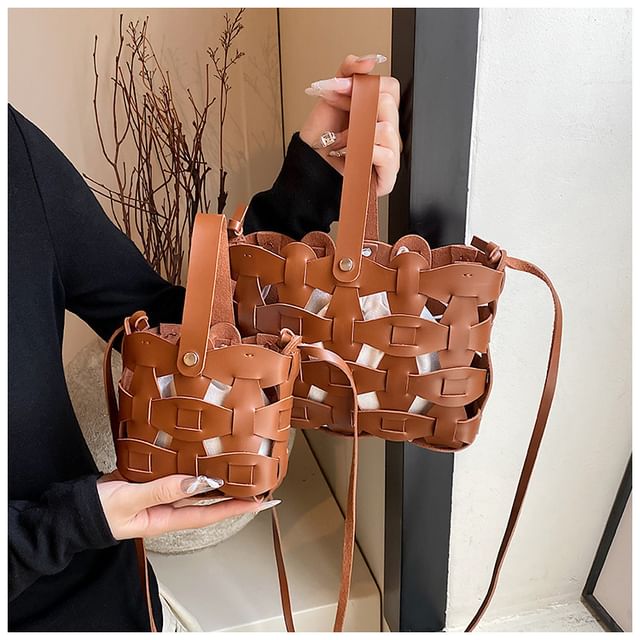 Cutout Bag Bucket Woven