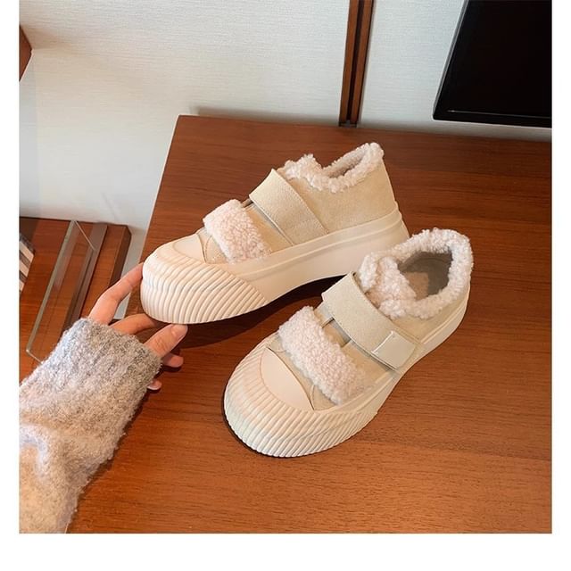 Adhesive Strap Platform Sneakers