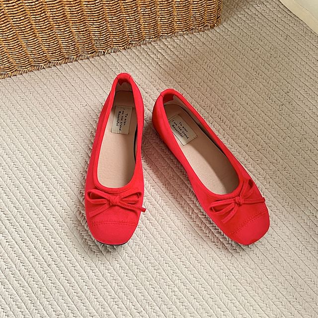 Bow Flats Faux Accent Leather