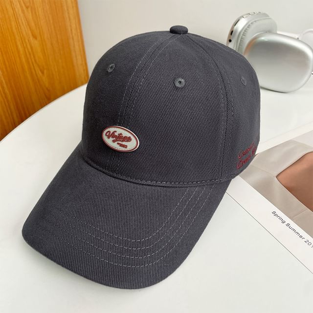 Lettering Applique Baseball Cap