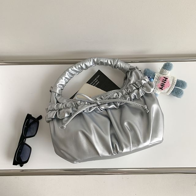 Bow Ruched Shoulder Bag