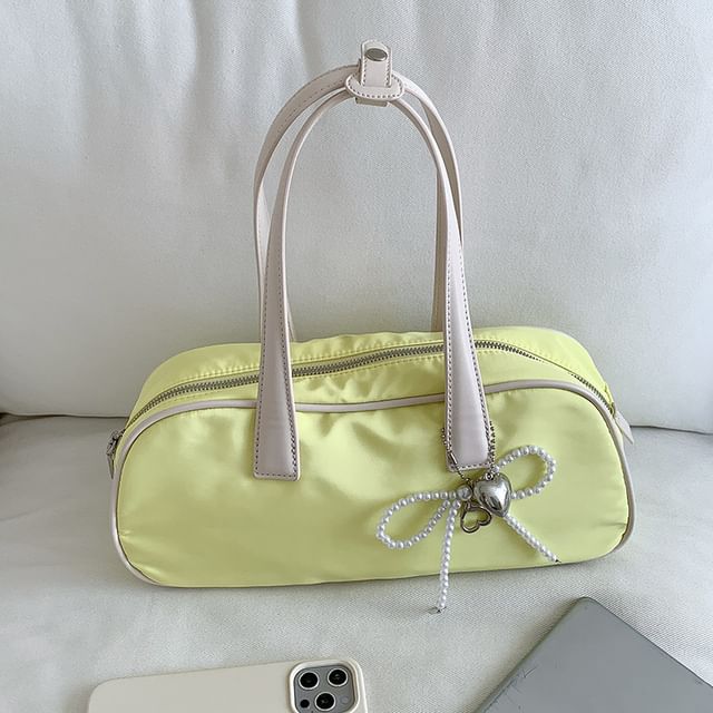 Contrast Plain Bag Tote Trim