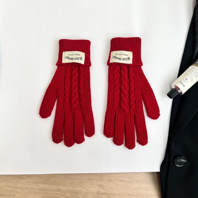 Balaclava Gloves / Set Knit Plain