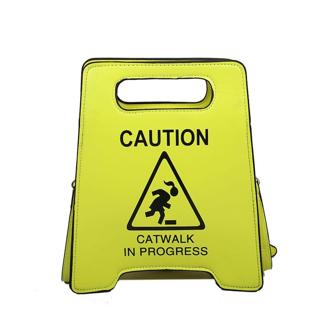 Leather Bag Faux Crossbody Lettering