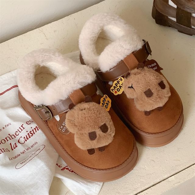 Fluffy Ankle Snow Boots
