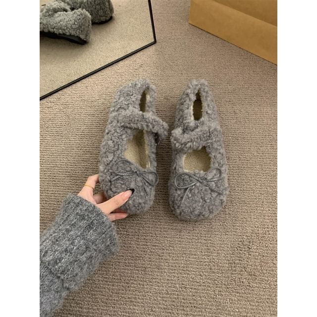 Jane Furry Mary Shoes Plain