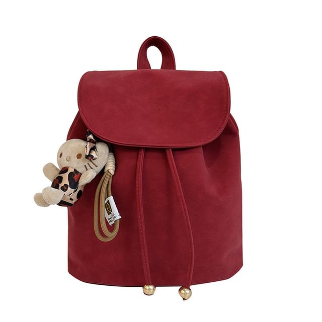 Faux Flap Backpack Suede