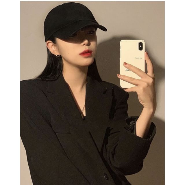 Embroidered Plain Baseball / Lettering Cap