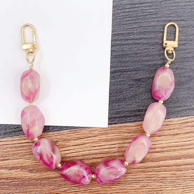 Strap Alloy Gemstone Faux Phone Bead
