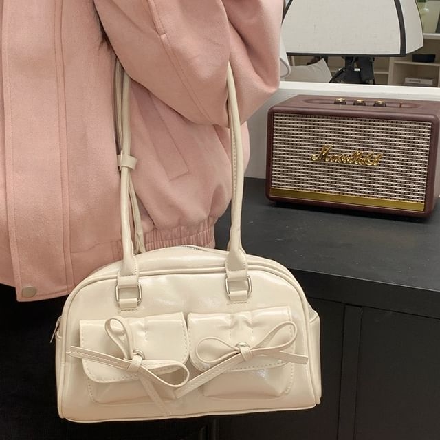 Tote Bag Bow Multi-Pocket