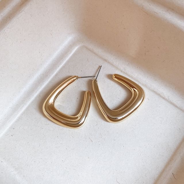 Hoop Earring Alloy Geometric