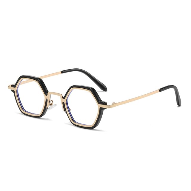 Geometric Eyeglasses Metal Frame Blue Blocking Light