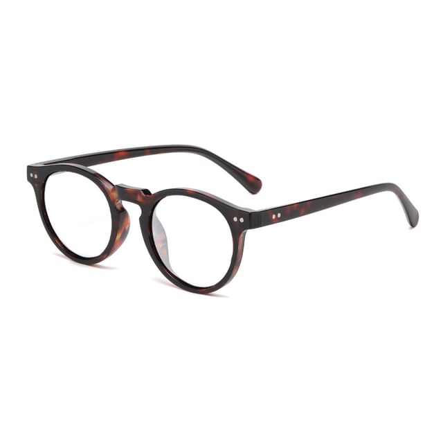 Light Blocking Round Blue Eyeglasses